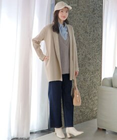 Tiaclasse 【洗える】リブ編み着流しカーディガン