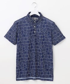 23区GOLF 盛夏対応のマルチ機能【接触冷感・UVケア・吸水速乾】【MEN】総ロゴ カノコシャツ