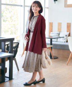 Tiaclasse 【洗える】リブ編み着流しカーディガン