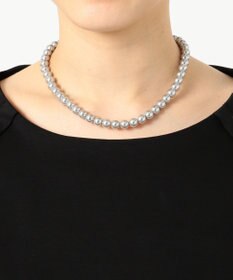 自由区 FORMAL 【日本製】パール調ネックレス（グレー）