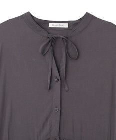 Green Parks スキッパーギャザーワンピース