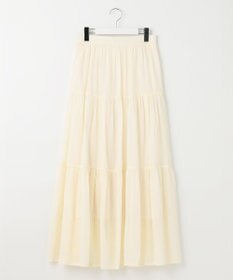 Feroux 【洗える】コットンボイルティアード スカート