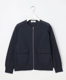 J.PRESS LADIES L LINEN COTTON BLEND ニット ブルゾン