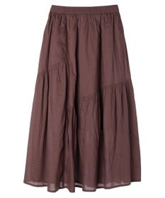 earth music&ecology コットンボイルランダム切替フレアスカート