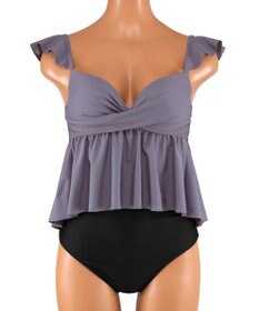 San-ai Resort（三愛水着楽園） WEB限定商品　ワコール共同開発、ノンワイヤーなのにぷっくり美胸を作る【ダブルアップ】　フレアビスチェビキニ M1/M2/L1