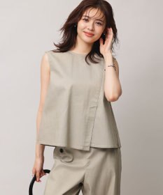 UNFILO 【セットアップ着用可】UNFILO DENIM light ノースリーブブラウス ベージュ