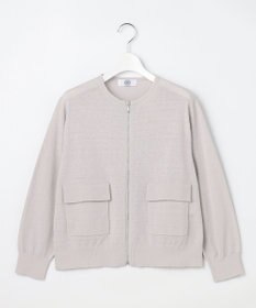 J.PRESS LADIES L LINEN COTTON BLEND ニット ブルゾン