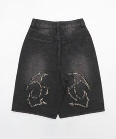 WEGO スーパーバギーフリンジデニムショーツ