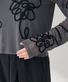 Green Parks ・ＥＬＥＮＣＡＲＥ　ＤＵＥ　コード刺繍シアーロンＴ