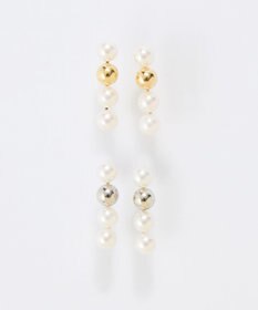 Phoebe 【金属アレルギー対応】ミックスドットピアス　シルバー/ニッケルフリー/パール