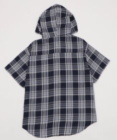 WEGO フードチェックBIGシャツ（S）