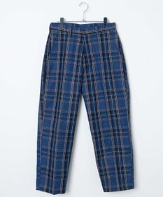 WEGO 【SCHOOLITEM】メンズスクールチェックセミワイドスラックス