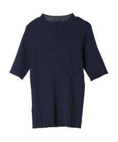 earth music&ecology ショルダーボタンリブニットプルオーバー