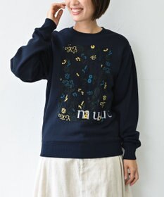 muuc 〈コットン100% 12.7オンス生地＆裏面パイル〉筆記帳刺繍のスウェット