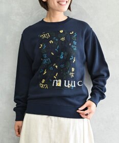 muuc 〈コットン100% 12.7オンス生地＆裏面パイル〉筆記帳刺繍のスウェット