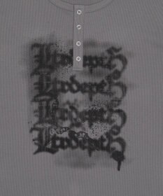 WEGO 【ユニセックス着用ITEM】グラフィックヘンリーネックT（SS）