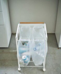 tower 目隠し分別ダストワゴン トスカ 2分別  ホワイト