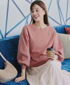 Tiaclasse 【安田美沙子さん着用・新色追加・洗える】ボリュームパフスリーブニット