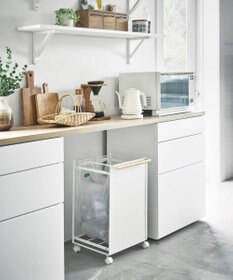 tower 目隠し分別ダストワゴン トスカ 2分別  ホワイト