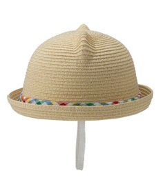 MIKI HOUSE HOT BISCUITS 【44-48cm】 麦わら風 くまみみ ハット