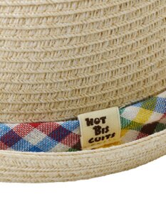 MIKI HOUSE HOT BISCUITS 【44-48cm】 麦わら風 くまみみ ハット