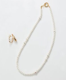 Phoebe 【セレモニーセット】クラスアップパールネックレス×ドレッシングパールイヤーカフSET