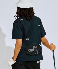 PW CIRCULUS 【吸水速乾 / UV遮蔽率99% UVカット / ストレッチ】【MEN】バックメッシュポケットモックT ゴルフ