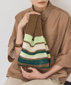 AMERICAN HOLIC マルチボーダーニットバッグ