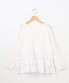 組曲 フリルシャツコンビ ロングTシャツ