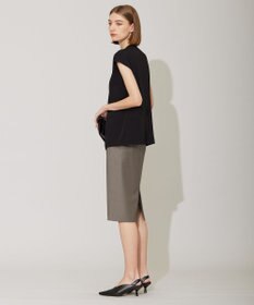 ICB 【洗える】エステルダブルクロス プルオーバーブラウス