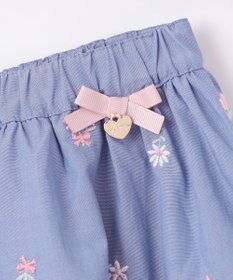 ANY KIDS フラワー 刺繍 キュロット