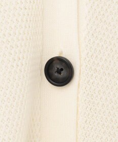 UNFILO L リネンリンクスメッシュ　カーディガン