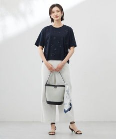 J.PRESS LADIES 【洗える】スパンコール Ｔシャツ