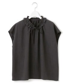 23区 【WEB&一部店舗限定】ライトタンブラー ギャザー フリル ブラウス