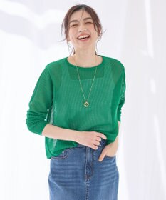 ANY 【アンチピリング】メッシュニットプルオーバー