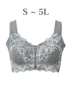 BRADELIS New York 【BRADELIS NewYork peace ブラデリス】すらっと細みえフロントファスナーブラ24 脇高設計ですっきり ブラジャー 補正ブラ  小さく見せるブラ DB124201