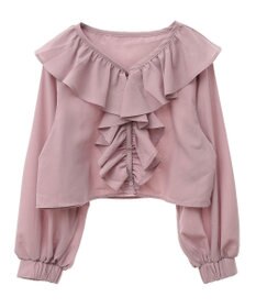 earth music&ecology ラッフルフリルシャツ