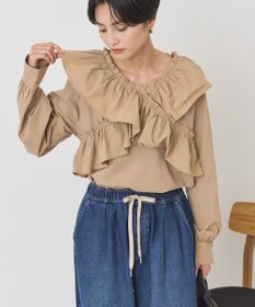 AMERICAN HOLIC フリルVネックブラウス