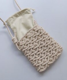 Tiaclasse マクラメショルダーバッグ