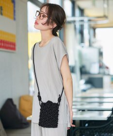 Tiaclasse マクラメショルダーバッグ