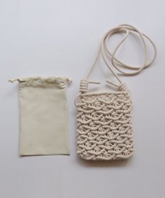 Tiaclasse マクラメショルダーバッグ