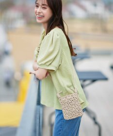 Tiaclasse マクラメショルダーバッグ