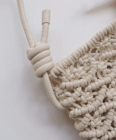 Tiaclasse マクラメショルダーバッグ