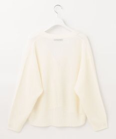 UNFILO L リネンリンクスメッシュ　カーディガン