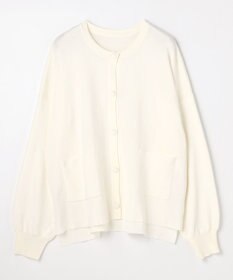 ANY スウェットライクニットカーディガン