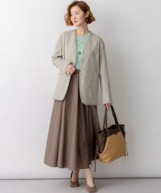 23区 L 【先行予約】ナイロンコットンタフタ フレアスカート