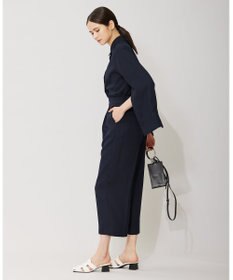 ICB L 【接触冷感・UVケア・速乾・洗える】FluidBackSatin スリットスリーブシャツ