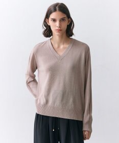 BEIGE， ARSENOPY / コットンドライタッチ Vネックニット