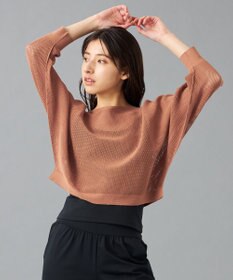 Chacott 【ノーソーイングニット】7分袖メッシュニットTシャツ