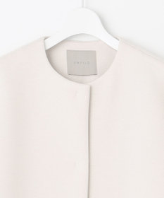 UNFILO 【洗える/シワになりにくい】ダブルフェイスジャージー　ノーカラー